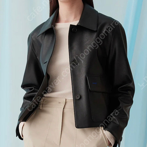 구호플러스 구플 Signature Faux Leather Jacket