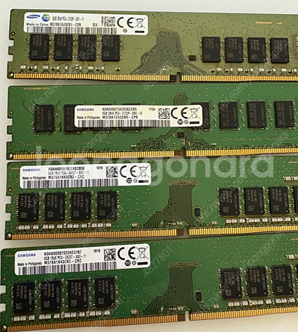 삼성 DDR4 8GB 램 4장 판매 (시금치)--0