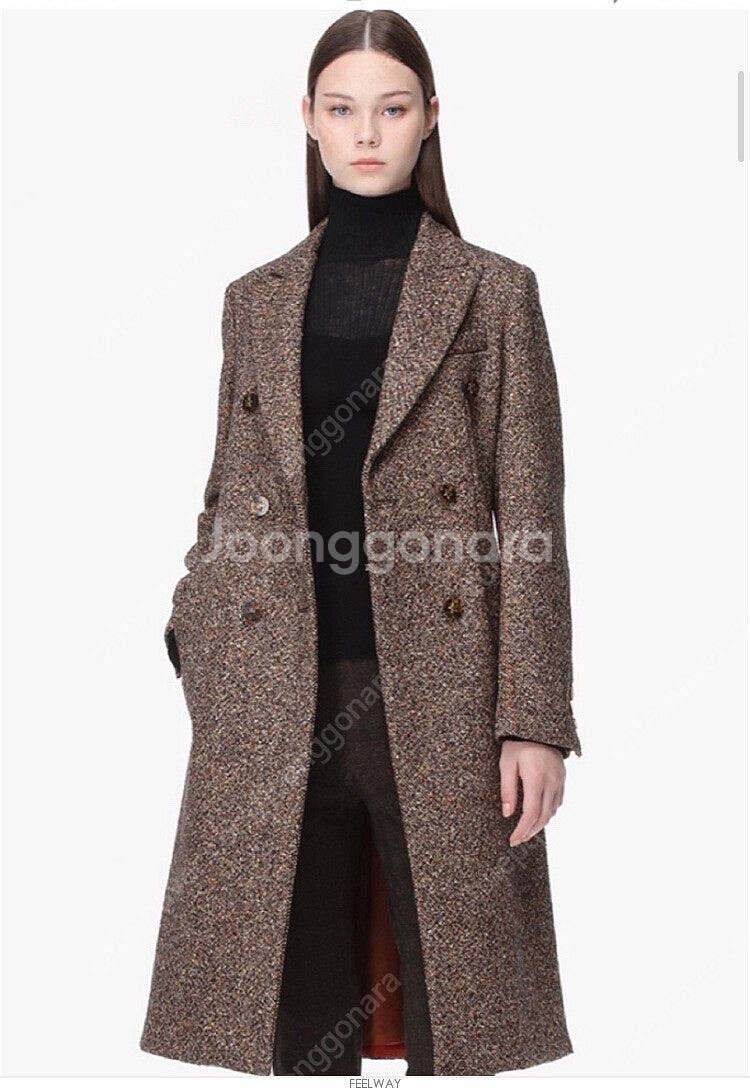랑방컬렉션 랄프로렌 폴로 헤링본 세이블 폭스 케이프 레...--0