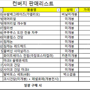 FW 컨버지 판매 합니다. (레어 및 코어 제품 일부)