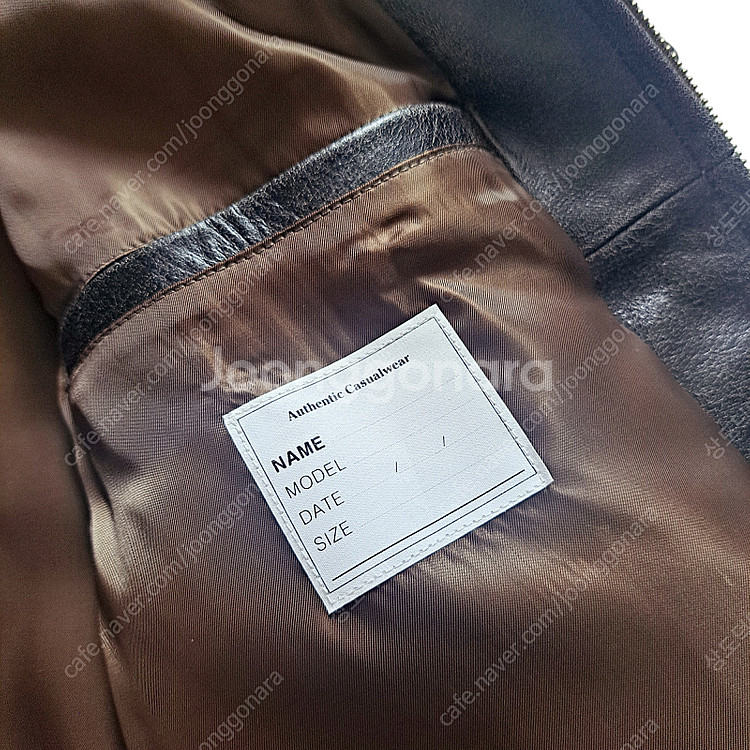 (교환가능) 브루먼 레더 스포츠자켓 M 카우하이드 빈티...--6