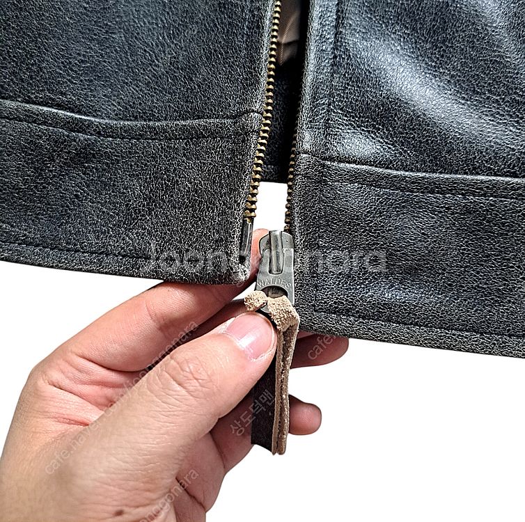 (교환가능) 브루먼 레더 스포츠자켓 M 카우하이드 빈티...--9