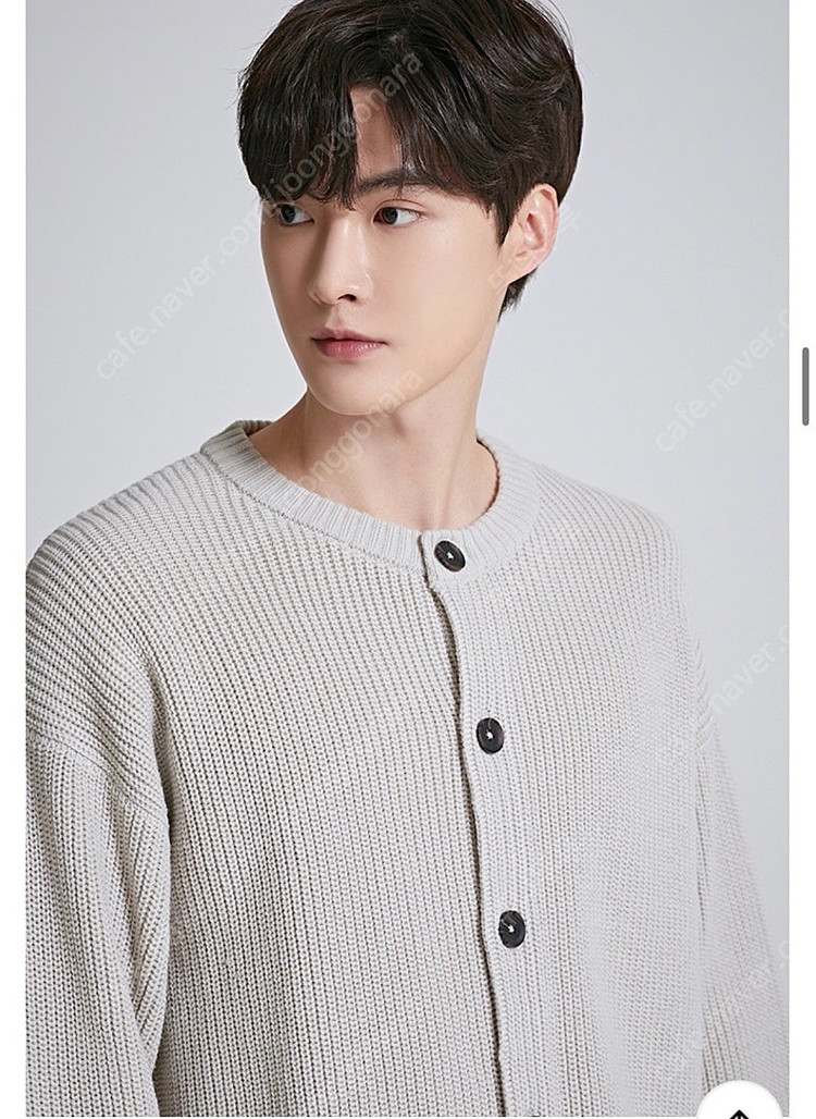 새제품 스파오 하찌 라운드넥 가디건 s사이즈 카디건 라이트그레이 90--1