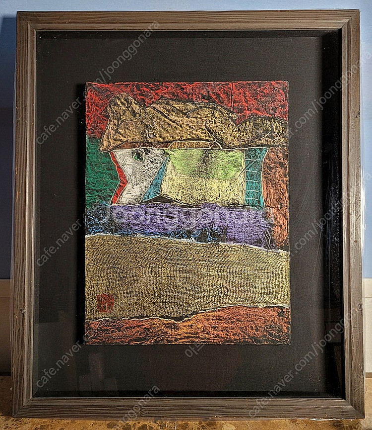 옥션인기 작가의 전준엽 유화 추상화 그림 액자--0