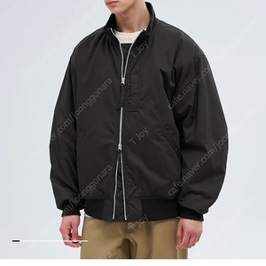 나나미카 점퍼 자켓 nanamika Insulation Varsity Jacket - Black