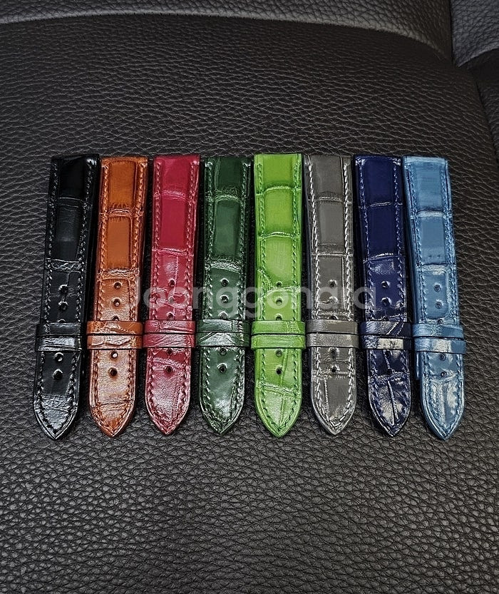 더블사이드 악어스트랩 블랙,브라운,레드,그린,그레이,블--0