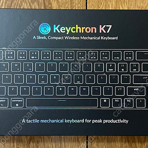 키크론 Keychron K7 RGB 핫스왑 갈축 국내정발 키보드