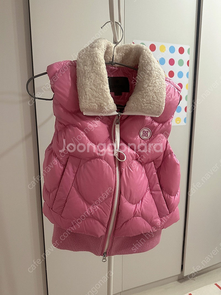 지포어 여성 핑크패딩조끼 엑스스몰--1