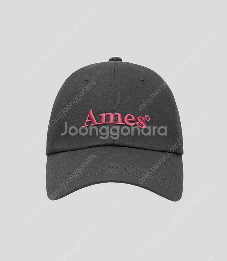 아메스 월드와이드 로고 볼캡 차콜--0
