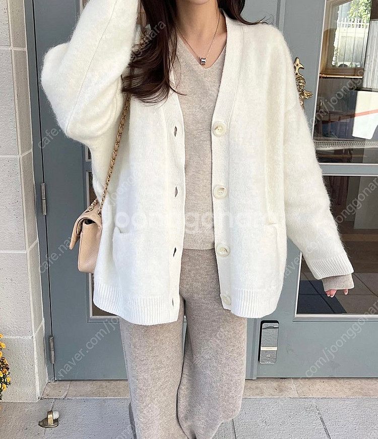 하엄지 루흐 베어가디건 모헤어가디건--1