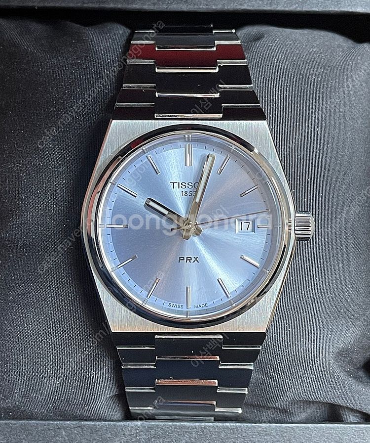 티쏘 PRX 35mm 쿼츠 라이트블루 색상 판매합니다.--0