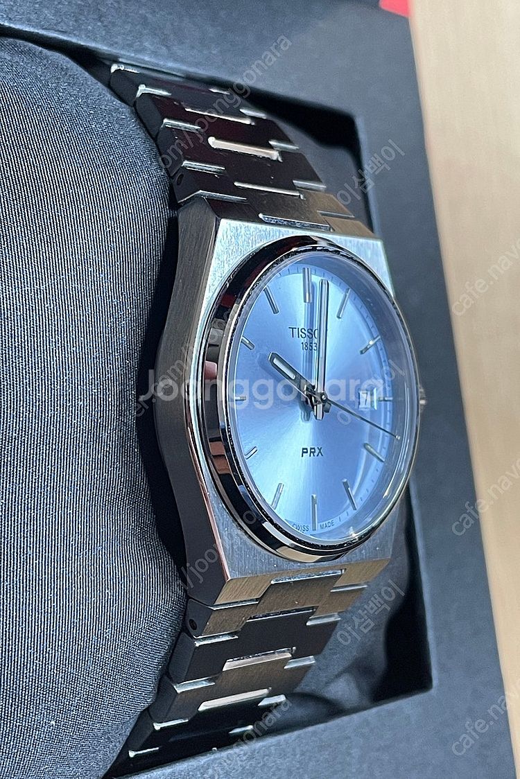 티쏘 PRX 35mm 쿼츠 라이트블루 색상 판매합니다.--2