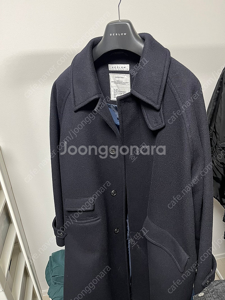 비슬로우 캐시미어 오버사이즈 발마칸 M(다크네이비)--0