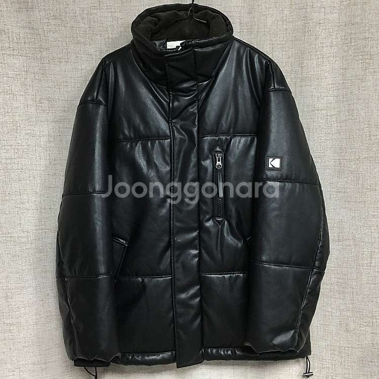 KODAK 코닥 오버핏 여성 하이넥 레더 패딩 자켓 S--0