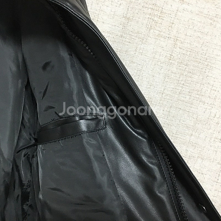 KODAK 코닥 오버핏 여성 하이넥 레더 패딩 자켓 S--7