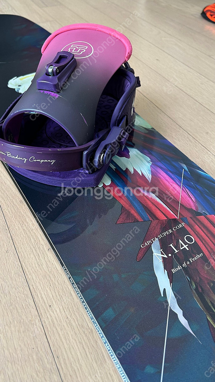 여성 스노보드세트(캐피타데크+유니온바인딩+부츠)--3