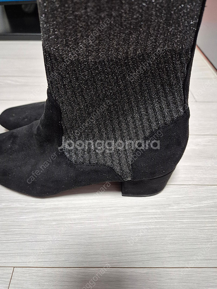 헤이앤코이 글리터블랙 삭스부츠 255--1
