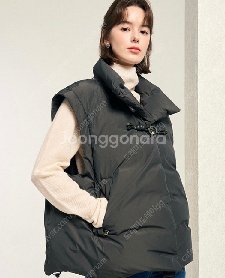 마인 디테처블 슬리브구스다운 점퍼 한섬 마인 패딩--2