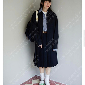 (삽니다) 디애퍼쳐 플리츠 스커트 The aperture Vintage Mac Pleated Skirt (네이비 S)