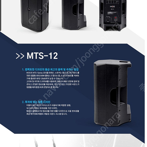 엑티브스피커 12인치 두통 MTS 12 입니다 1조