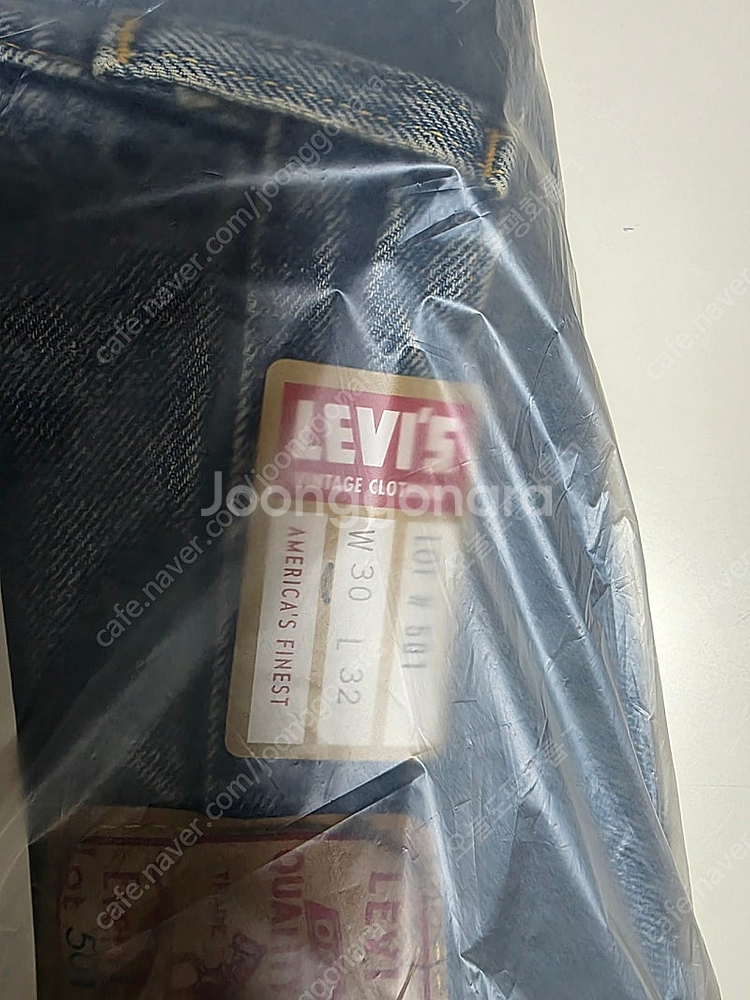 리바이스 LVC 55501 블랙잭 30×32 완전미개봉...--3