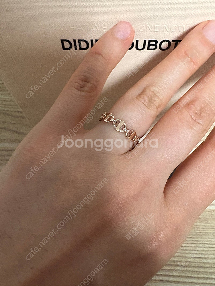 디디에보 듀얼디디 14k 로즈골드 반지 판매합니다--4