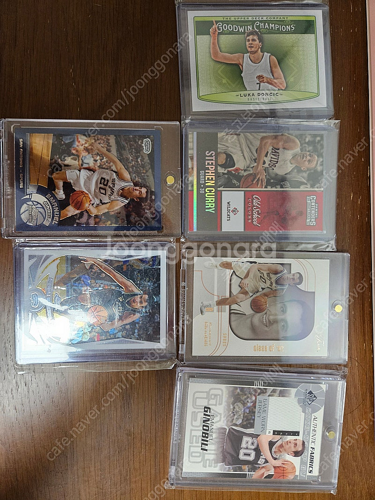 NBA카드 커리, 루카 돈치치, 마누 지노빌리 카드--0