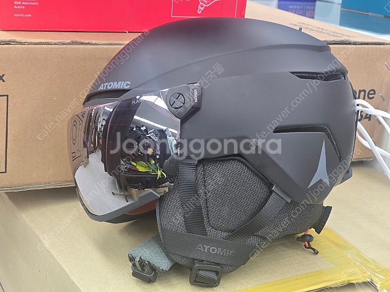 아토믹 아동용 스키/보드 고글 일체형 헬멧--1