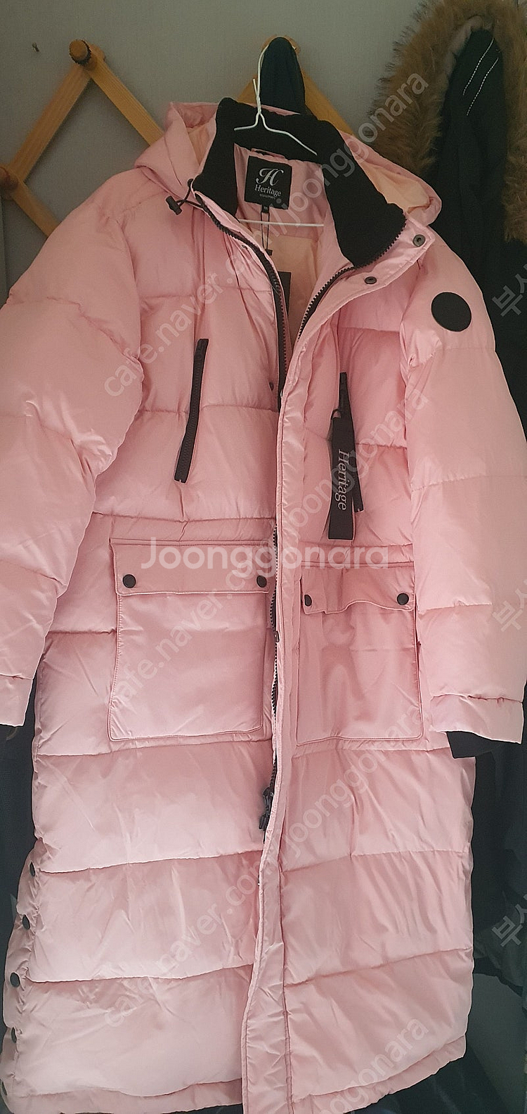 105짜리 핑크 롱패딩 팔아요--0