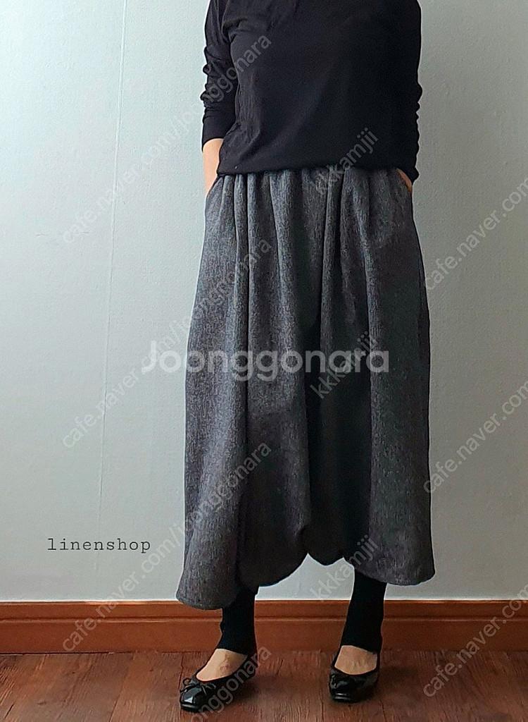 리넨샵 부클레울 블랙 티롤 자켓, 부티에 울린넨 팬츠 ...--5