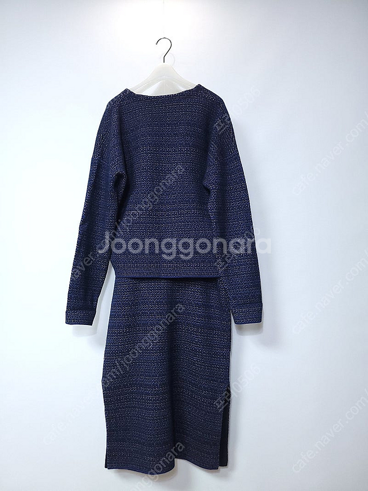 코스 루즈핏 브이넥 밴딩 니트 셋업--2