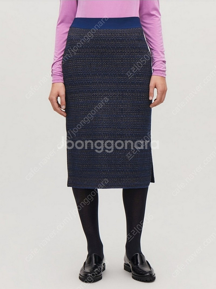 코스 루즈핏 브이넥 밴딩 니트 셋업--0