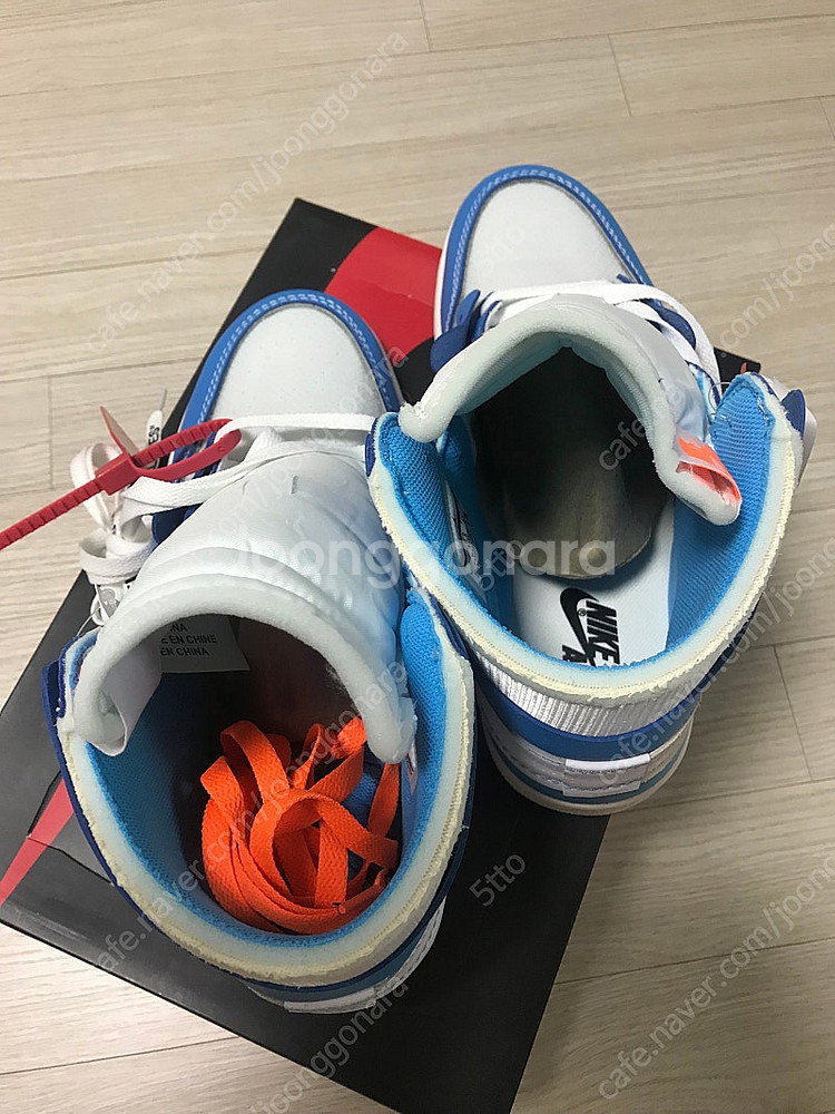 오프화이트 x 조던1 unc 275사이즈 새상품 판매--1