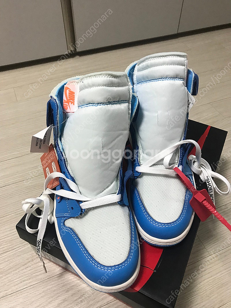 오프화이트 x 조던1 unc 275사이즈 새상품 판매--2