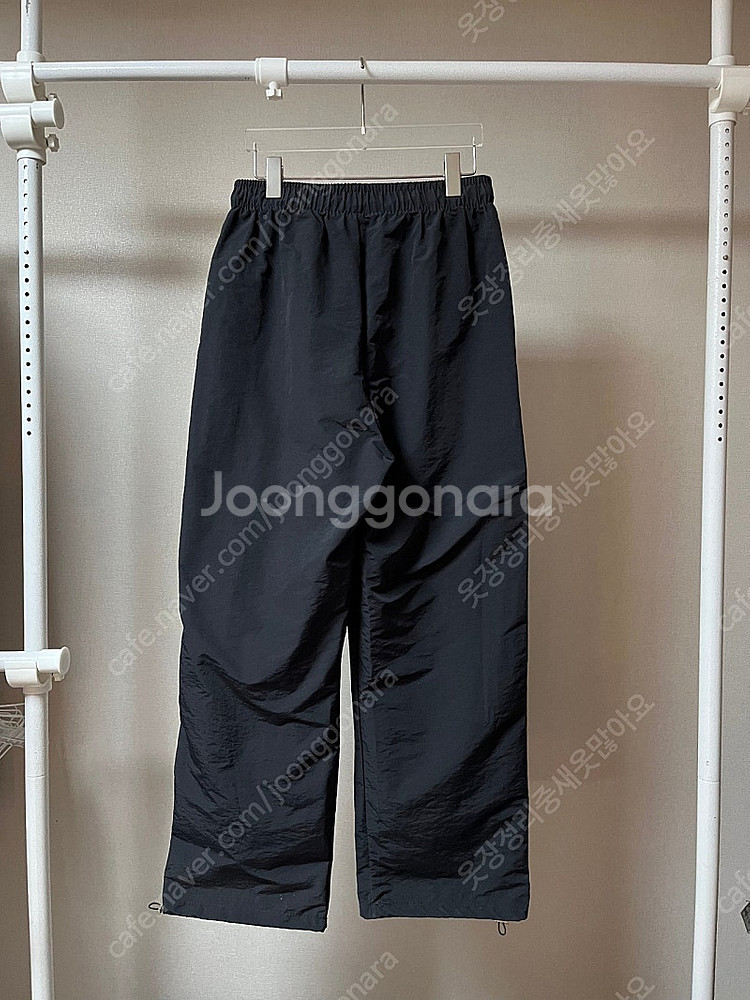 남자 나일론 팬츠 세미와이드 블랙--1
