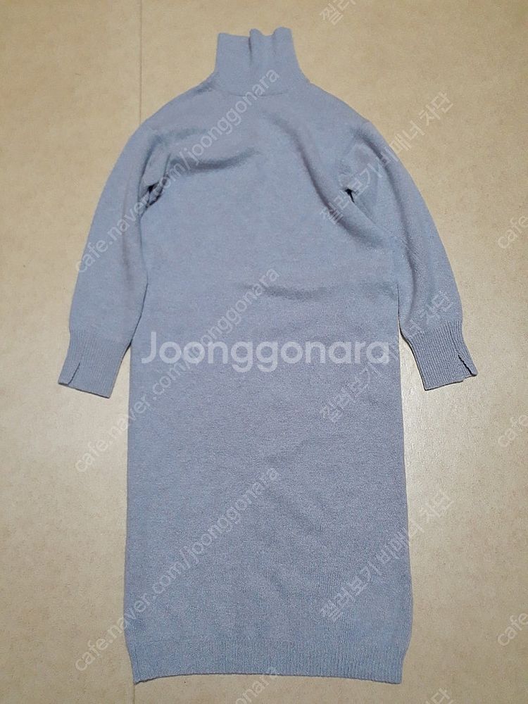 더캐시미어 캐시미어100 터틀넥니트원피스S--2