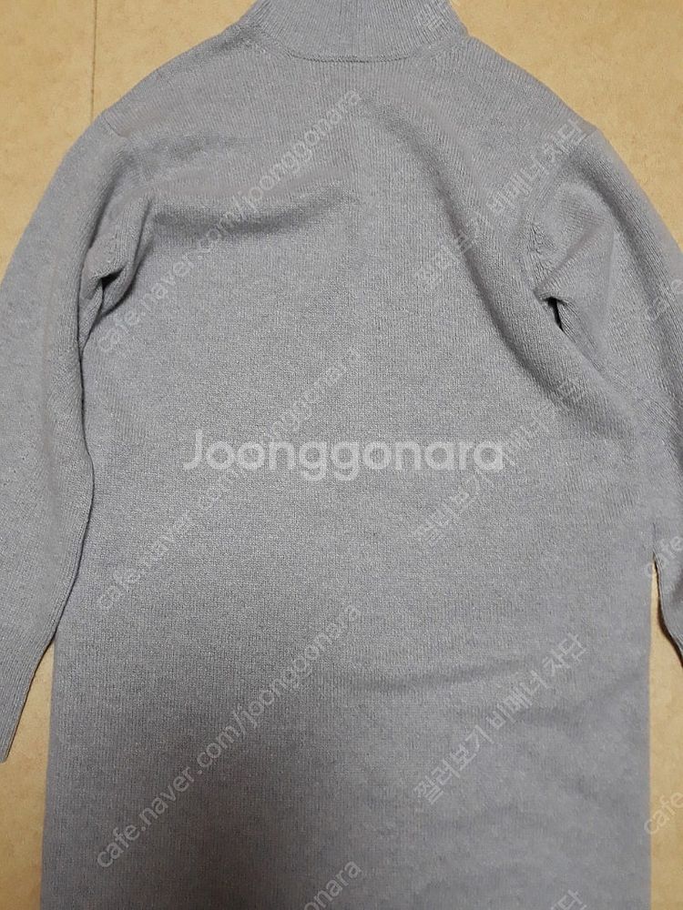 더캐시미어 캐시미어100 터틀넥니트원피스S--4