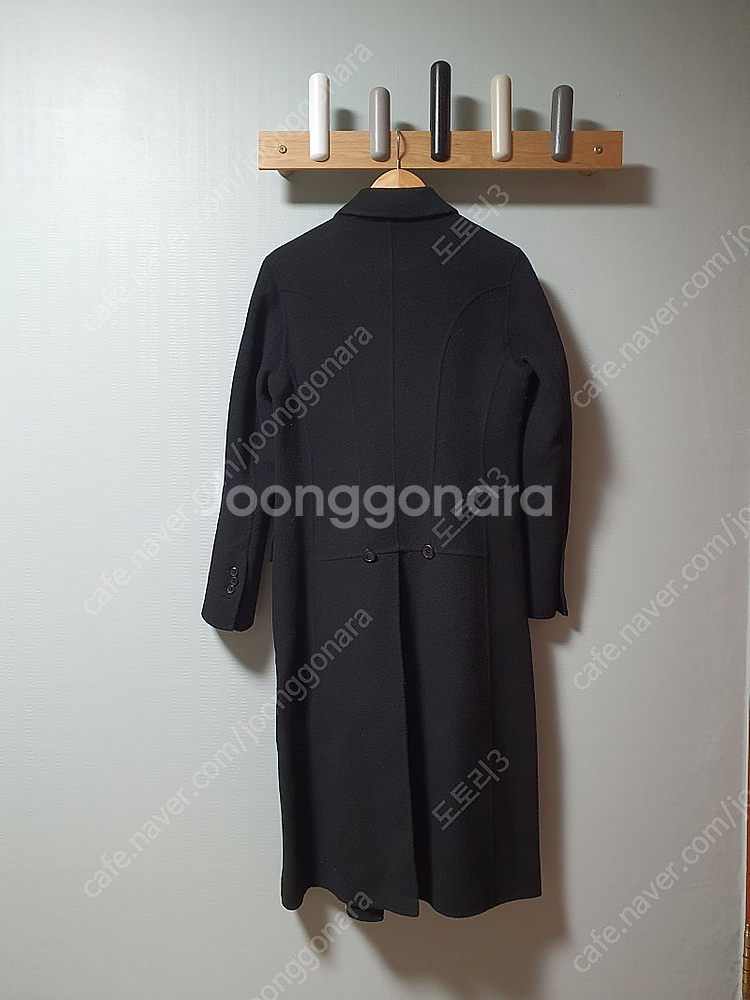 코젯 A라인 블랙 롱코트--6