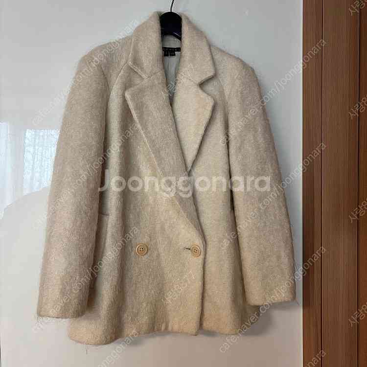 띠어리 윤아 수지 모헤어 하프코트 정가100만원대--2