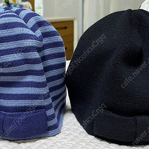 리얼리티픽션 SOFT BOW BEANIE STRIPE BLUE/black 두개세트