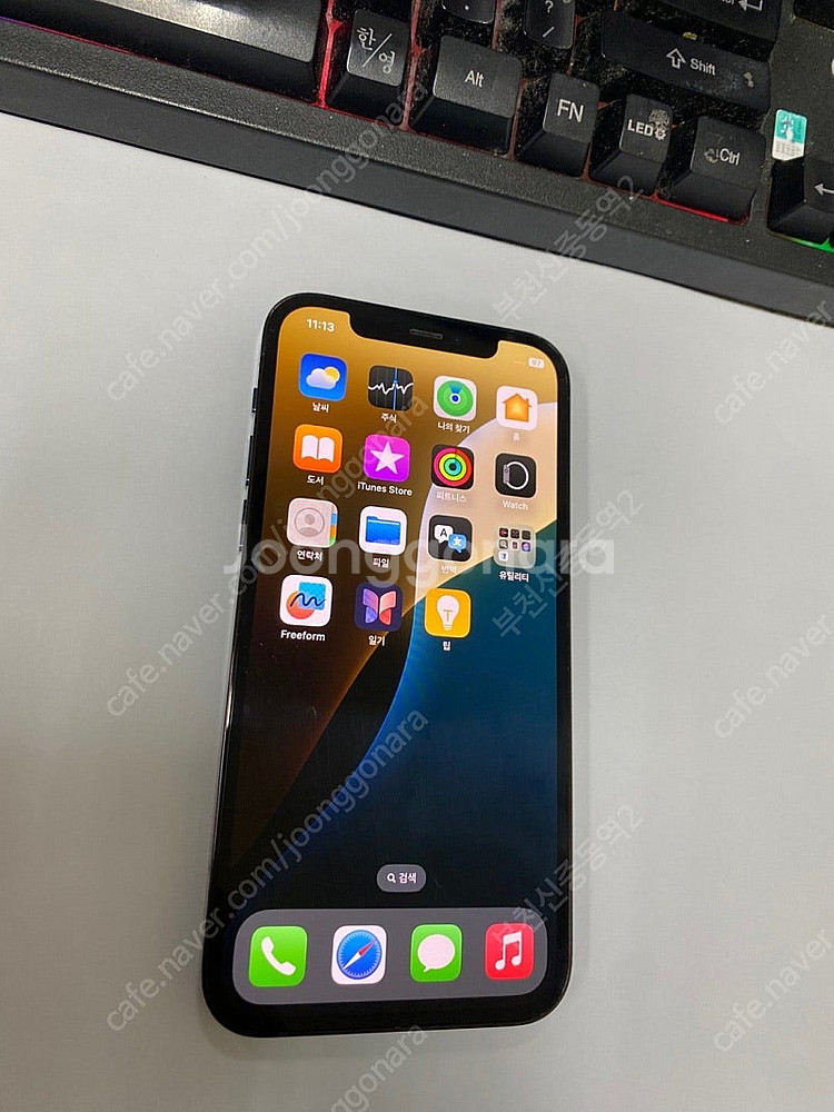 197611 아이폰12프로 블루 외관깔끔 256GB 무...--1