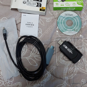 USB CType -> HDMI HDTV연결 송출 케이블, USB WiFi , 블루투스데스크탑 아답터 세트