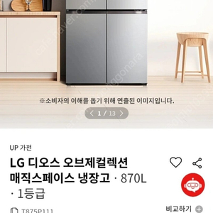 새제품 LG냉장고 4도어 870리터 140만원