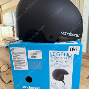 18/19 SANDBOX LEGEND SNOW ASIA FIT HELMET (샌드박스 레전드 스노우 헬멧, Size M/L) - 4.5만원