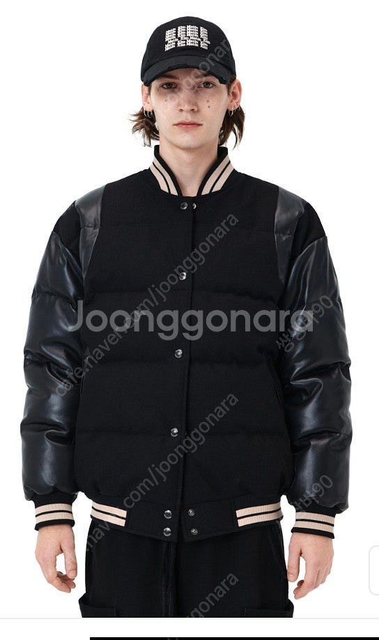 마뗑킴 덕다운 바시티패딩--0