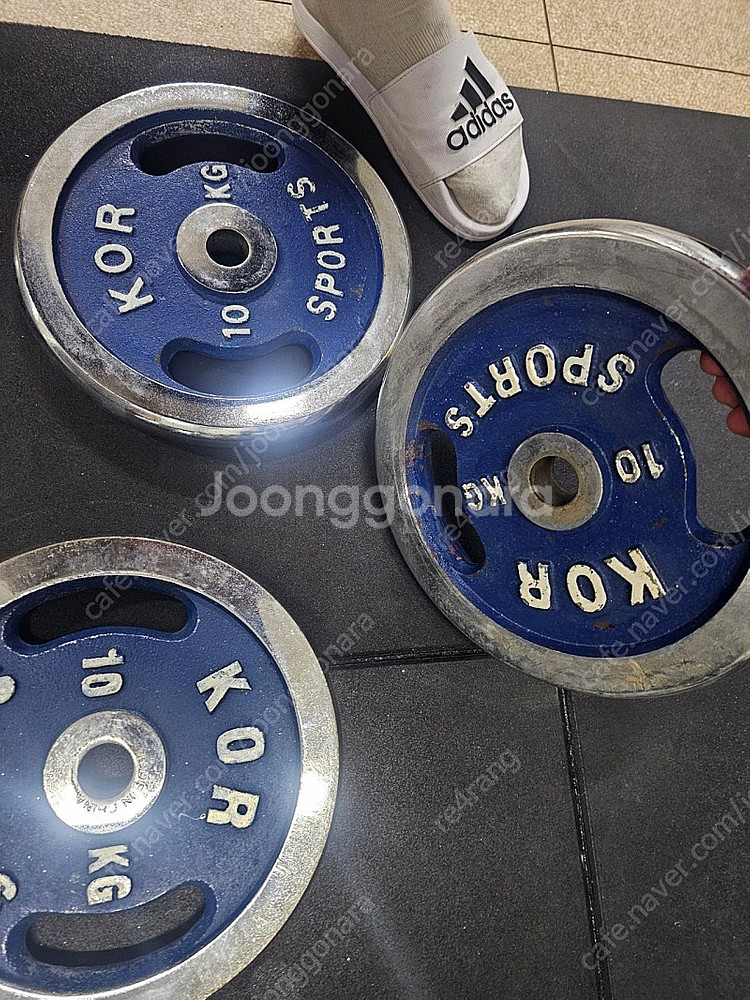 태림스포츠 크롬 바벨 원판 경량봉용 10kg 4개--2