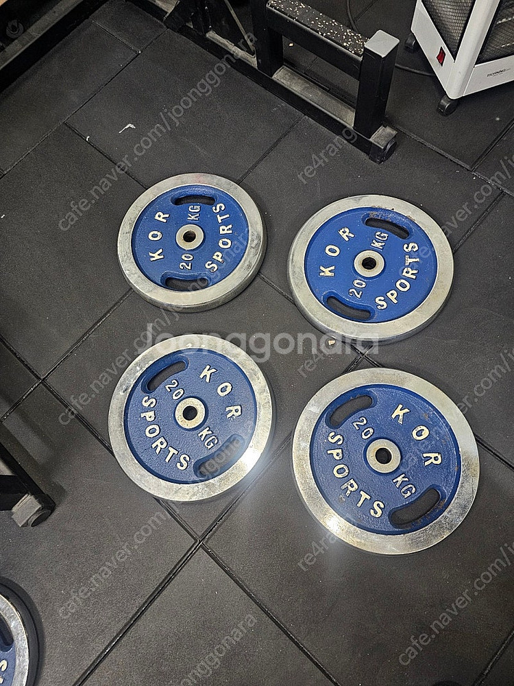 태림스포츠 크롬 바벨 원판 경량봉용 20kg 4개--0