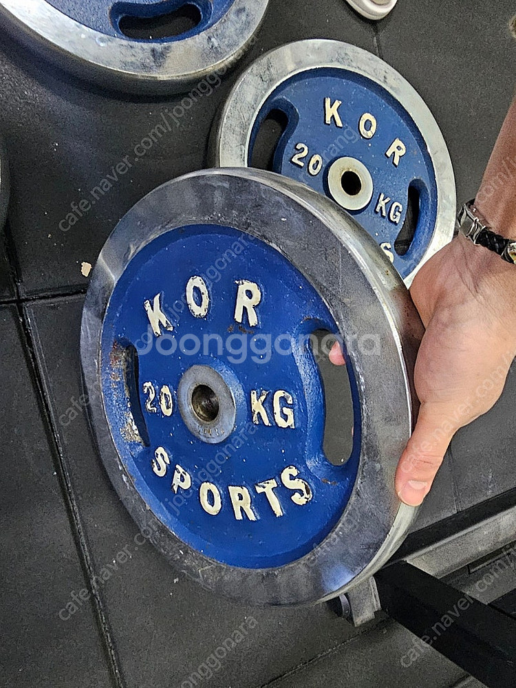 태림스포츠 크롬 바벨 원판 경량봉용 20kg 4개--2