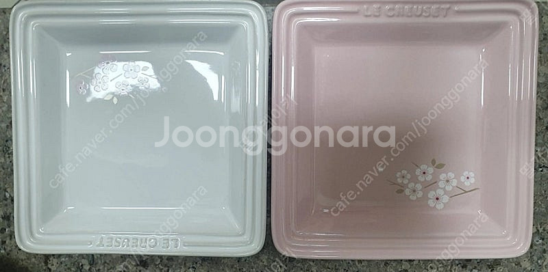 르크루제 벚꽃 정사각접시--0
