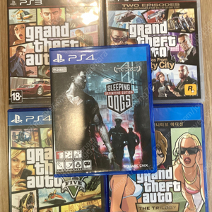 PS3 PS4 GTA 4종 + 슬리핑독스 (느와르 5종)